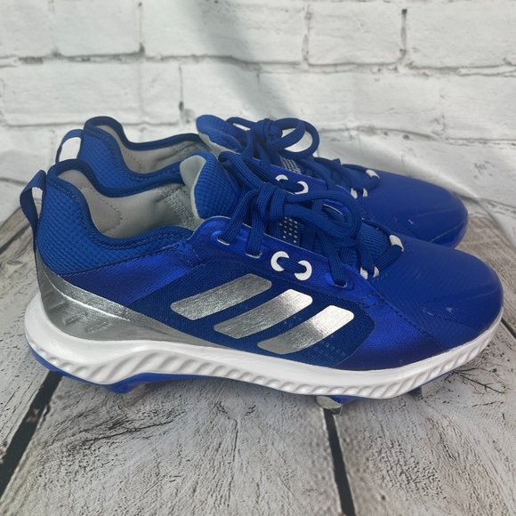 adidas Shoes - Women's Adidas PureHustle Metal Softball Cleats Blue
